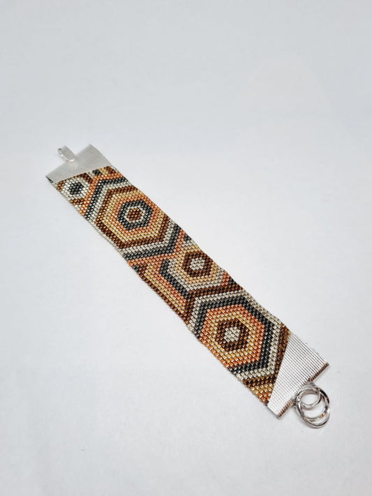 Pulsera en Miyuki con broche de plata